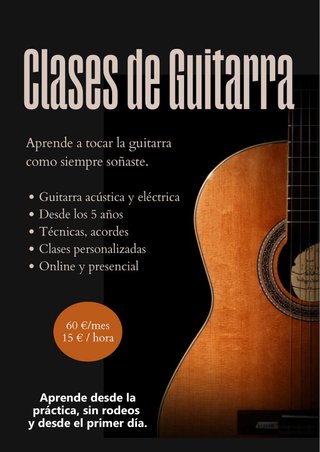 Clases de música: piano, guitarra, canto, batería