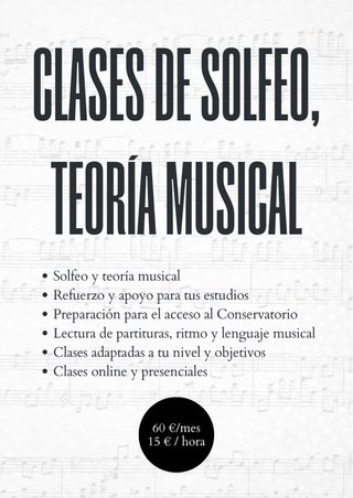 Clases de música: piano, guitarra, canto, batería
