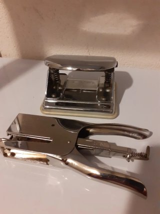 Grapadora y perforadora de metal
