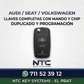 Duplicado mando Llaves Seat, VW, Audi, Skoda