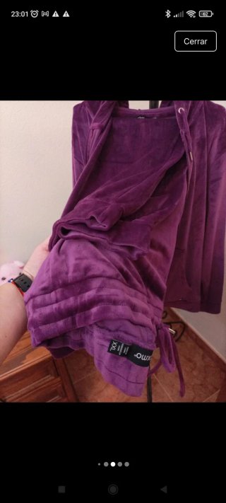 Chándal Terciopelo Morado Talla XXL