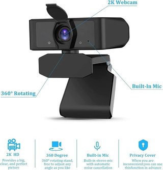 WebCam 2K 1400p con Micrófono · Nueva a estrenar
