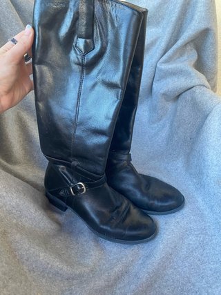 Botas de cuero negras Wonders