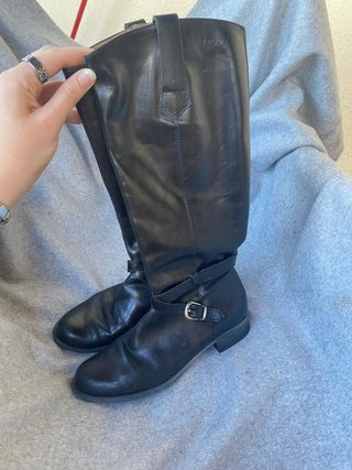 Botas de cuero negras Wonders