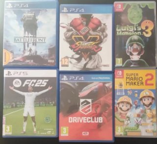 Pack de 6 Juegos PS4, PS5 y Nintendo Switch