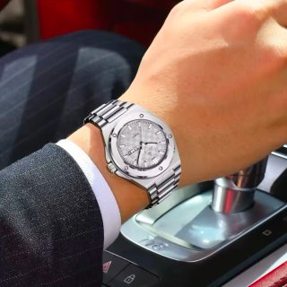 Reloj de Pulsera Plateado para Hombre