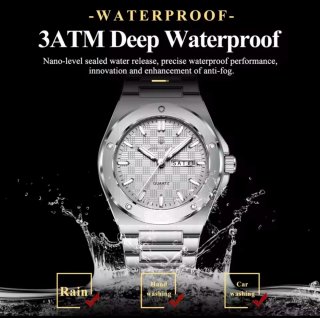 Reloj de Pulsera Plateado para Hombre