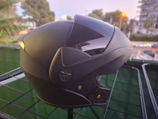 Casco de Moto Modular Negro Mate casi nuevo