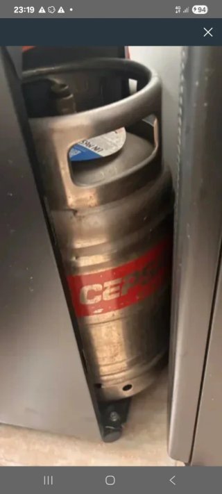 Estufa de gas con botella