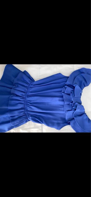 Blusa Azul con Volantes
