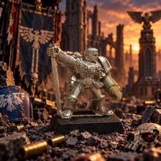 Warhammer 40K Space Marine Portaestandarte Metal 9