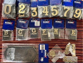 Set Numeri e Lettere Civiche in Ottone Alubox