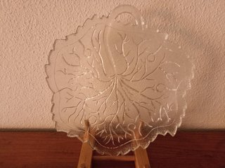 Set de Platos de Cristal con Forma de Hoja