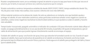 Rizador Pelo Profesional Vapor · Nuevo a estrenar