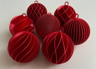 Set 8 Bolas Navidad Rojas Papel