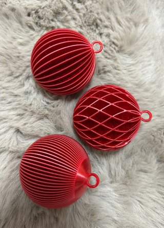 Set 8 Bolas Navidad Rojas Papel