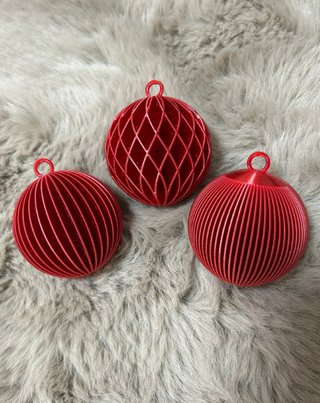 Set 8 Bolas Navidad Rojas Papel