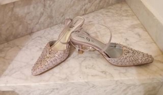 Sandalias de Fiesta Plateadas Talla 39