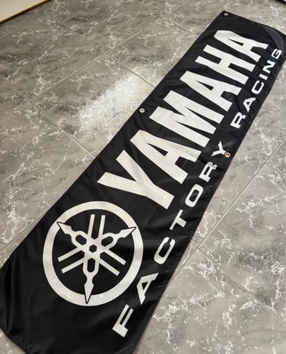 Bandera decorativa Yamaha Factory Racing logo