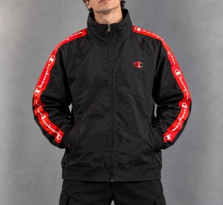 Sudadera Champion Negra y Naranja Talla L