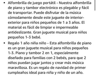 Juguete Bebé Alfombra Interactiva.