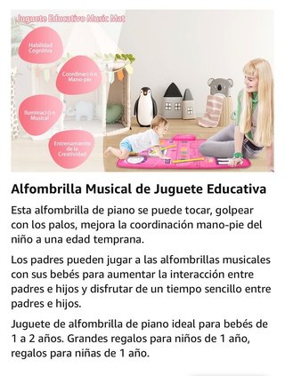 Juguete Bebé Alfombra Interactiva.