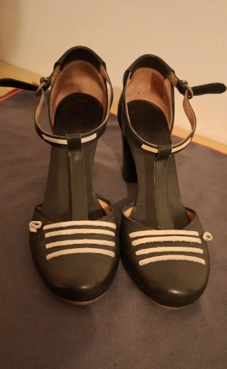 Zapatos de vestir estilo retro piel