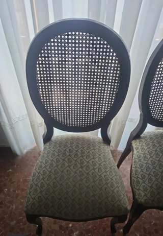 Juego de 2 sillas de comedor con asiento tapizado