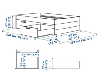 Cama Ikea con cajones
