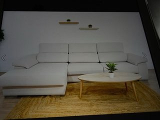 Sofá chaise longue beige sin usar