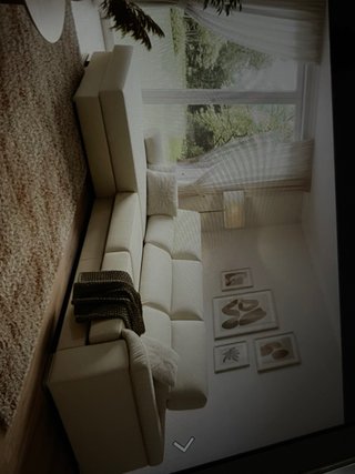 Sofá chaise longue beige sin usar