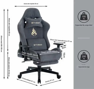 Silla Gaming SYMINO Ergonómica Transpirable