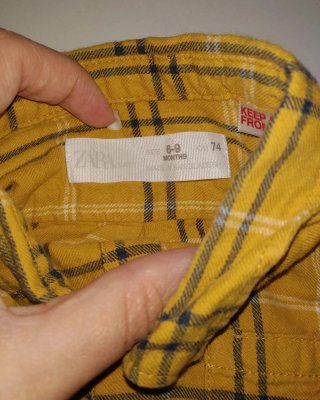 Camisa de cuadros Zara para bebé