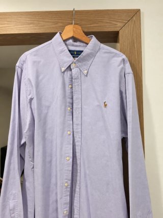 Camisa Polo Ralph Lauren Oxford Slim Fit Lavanda