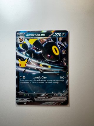 Carta Pokémon Umbreon ex 30 Aniversario ingles