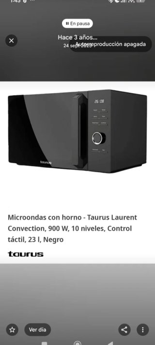 Microondas con Horno Taurus Laurent Convection
