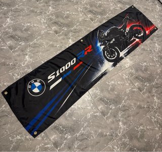Pancarta bandera BMW S1000RR logo moto
