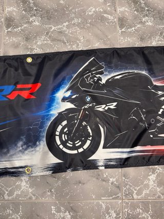 Pancarta bandera BMW S1000RR logo moto