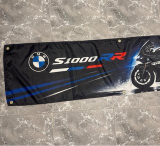 Pancarta bandera BMW S1000RR logo moto