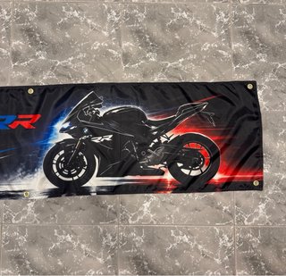 Pancarta bandera BMW S1000RR logo moto
