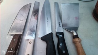Set coltelli da cucina in metallo e legno