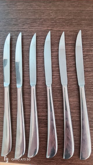 Set coltelli da cucina in metallo e legno