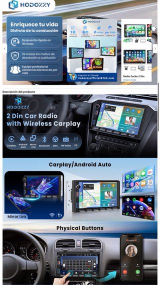 NUEVO!(89€) Radio Coche 2 DIN Carplay Android Auto