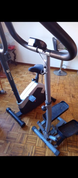 Bicicleta Estática Domyos y Step Jocca