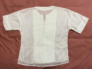 Blusa Zara Blanca Manga Corta