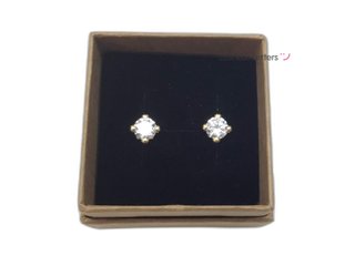 pendientes oro 18k con piedra
