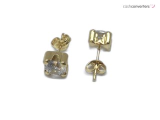 pendientes oro 18k con piedra