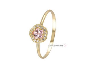 anillo oro 18k con piedra con circonita