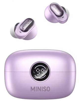 Auriculares Bluetooth 6.0 diseño botón color lila