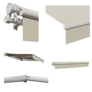 Toldo Beige Aluminio Blanco 2.95x2